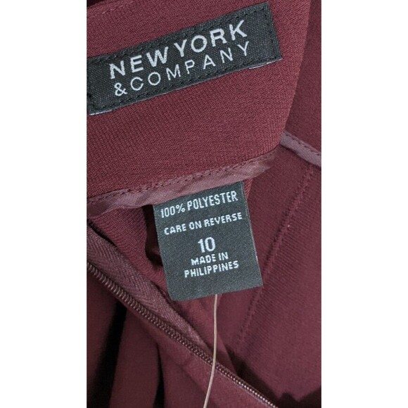 New York & Company Skirt Maxi Belted Slit Front Classic Office Casual Size 10 - Picture 6 of 7